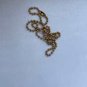 6mm Gold 18K Überzogene Edelstahl Kugel Kette Halskette
