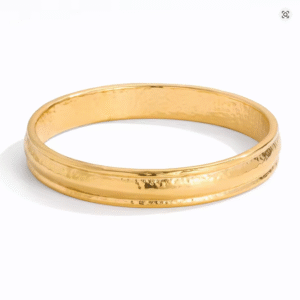 minimalistischer Armreif aus 18 Karat vergoldetem Edelstahl | breiter Armreif für Damen